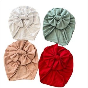 Set of 4 bow turbans